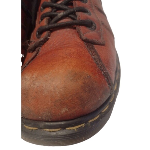 Vintage Dr. Martens Red Boots Made in England DMS Label Mens Size 9 Rare Patina - Picture 8 of 15